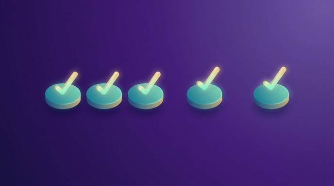 Abstract geometric shapes representing a tiered reporting cadence with progressively spaced markers