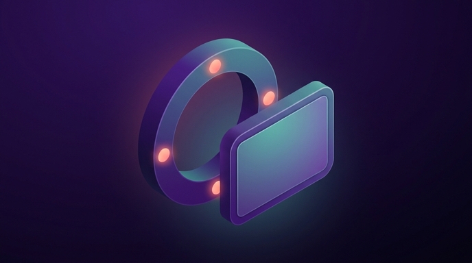 Abstract geometric clock face with three highlighted positions representing scheduled brand safety review windows