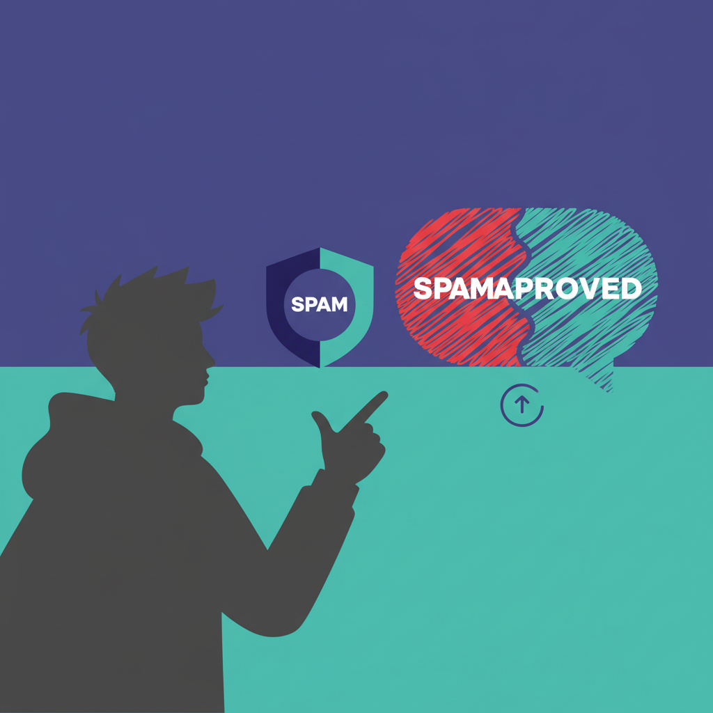 YouTube creator managing comments with moderation tools, filtering spam and fostering positive community