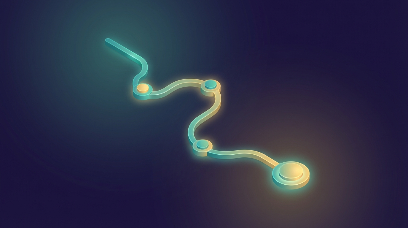 Abstract line trend showing improvement in comment response time over weeks