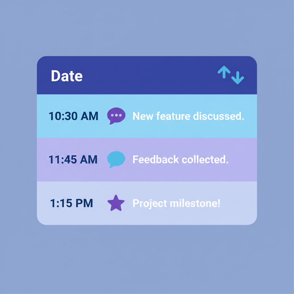 CommentShark interface showing comments sorted by oldest first with date column highlighted