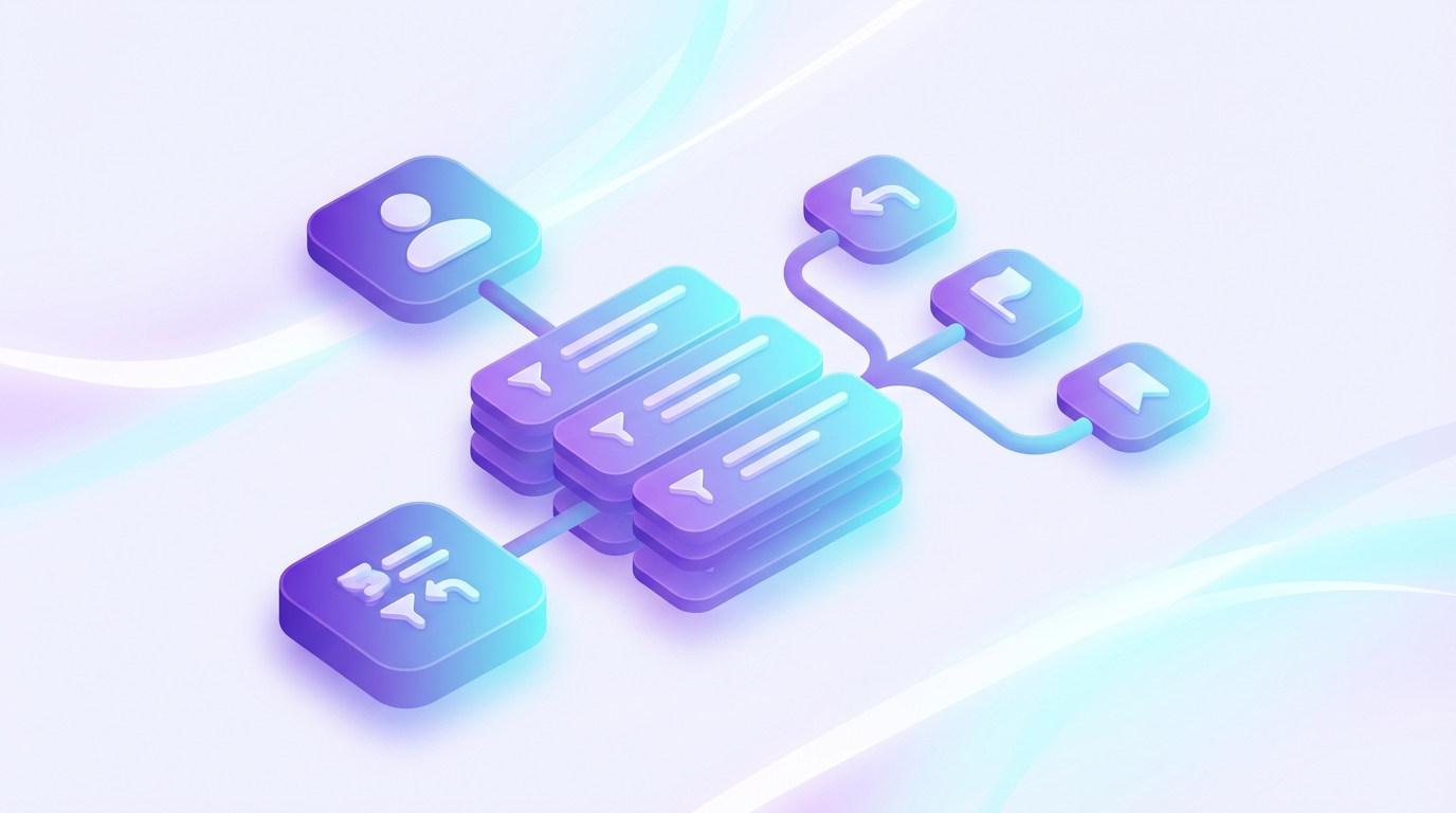 Isometric workflow diagram for finding all comments by a user and taking moderation actions