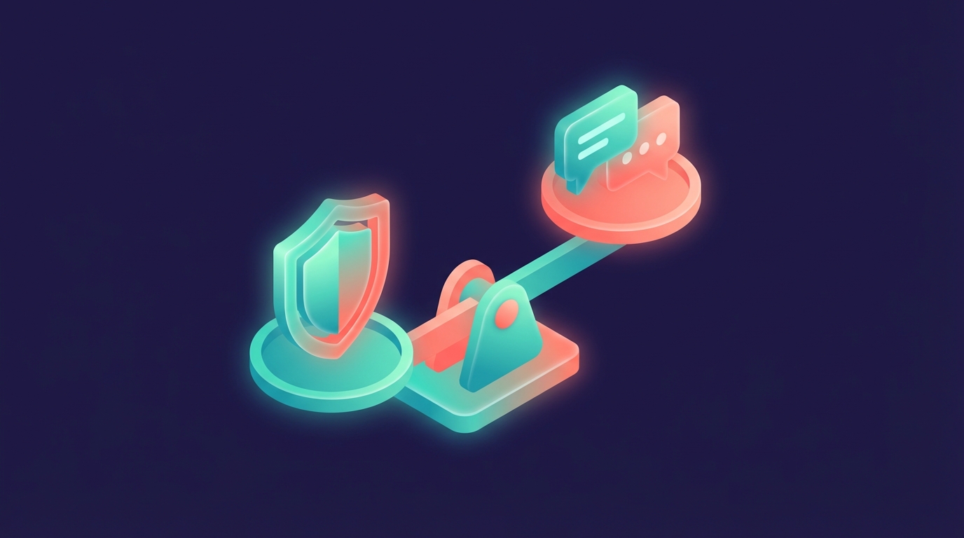 Abstract isometric balance between engagement and emotional protection