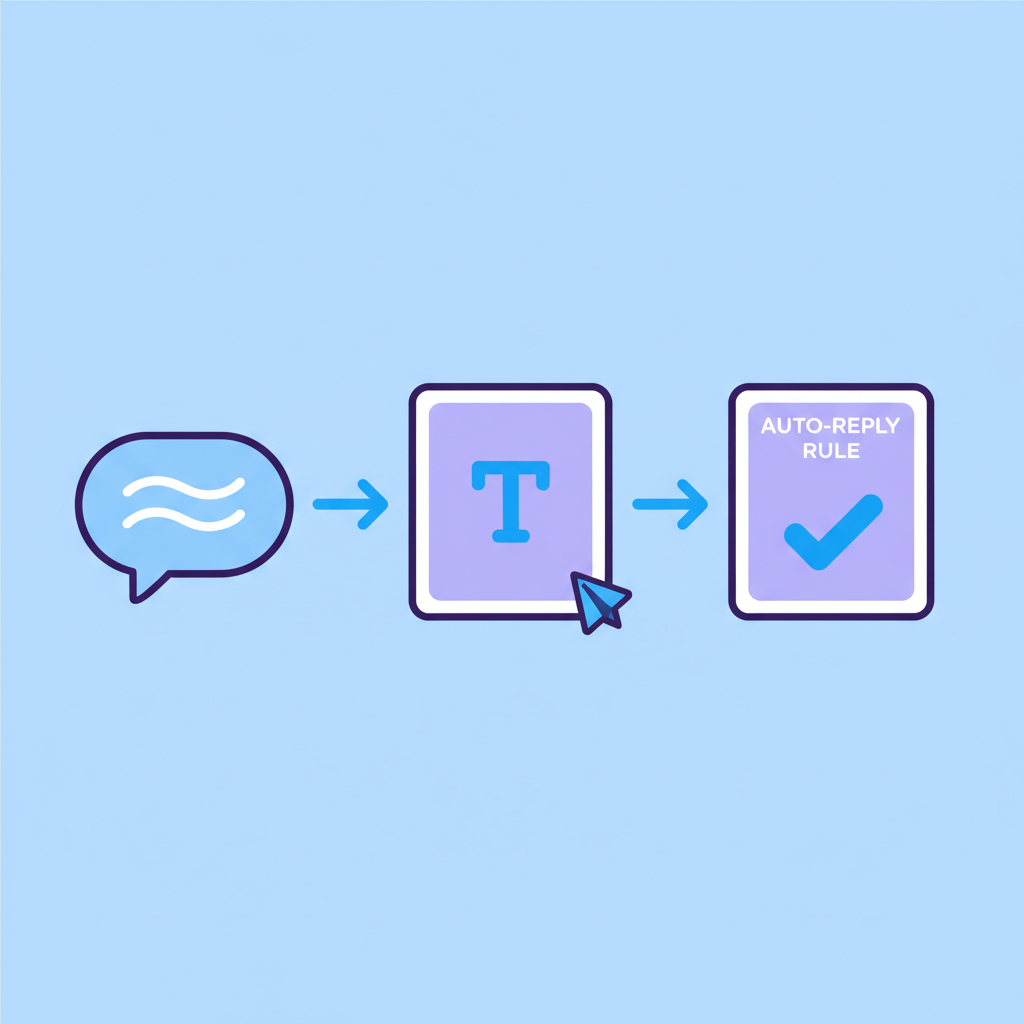 Workflow diagram showing comment templates integrated with auto-reply automation