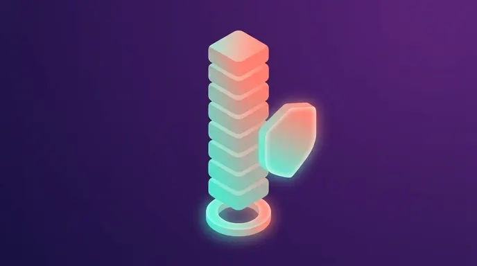 Abstract geometric shapes representing the early surge response with a stabilizing anchor and a filtering shield