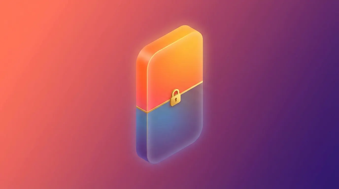 Abstract geometric shapes representing content access barriers and age verification gates