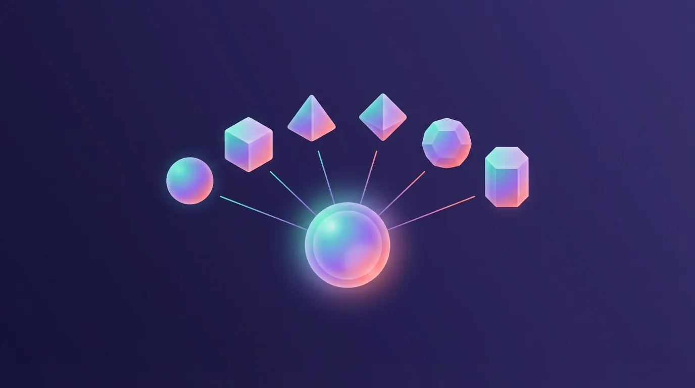 Abstract visualization of multiple engagement signals converging into a recommendation model