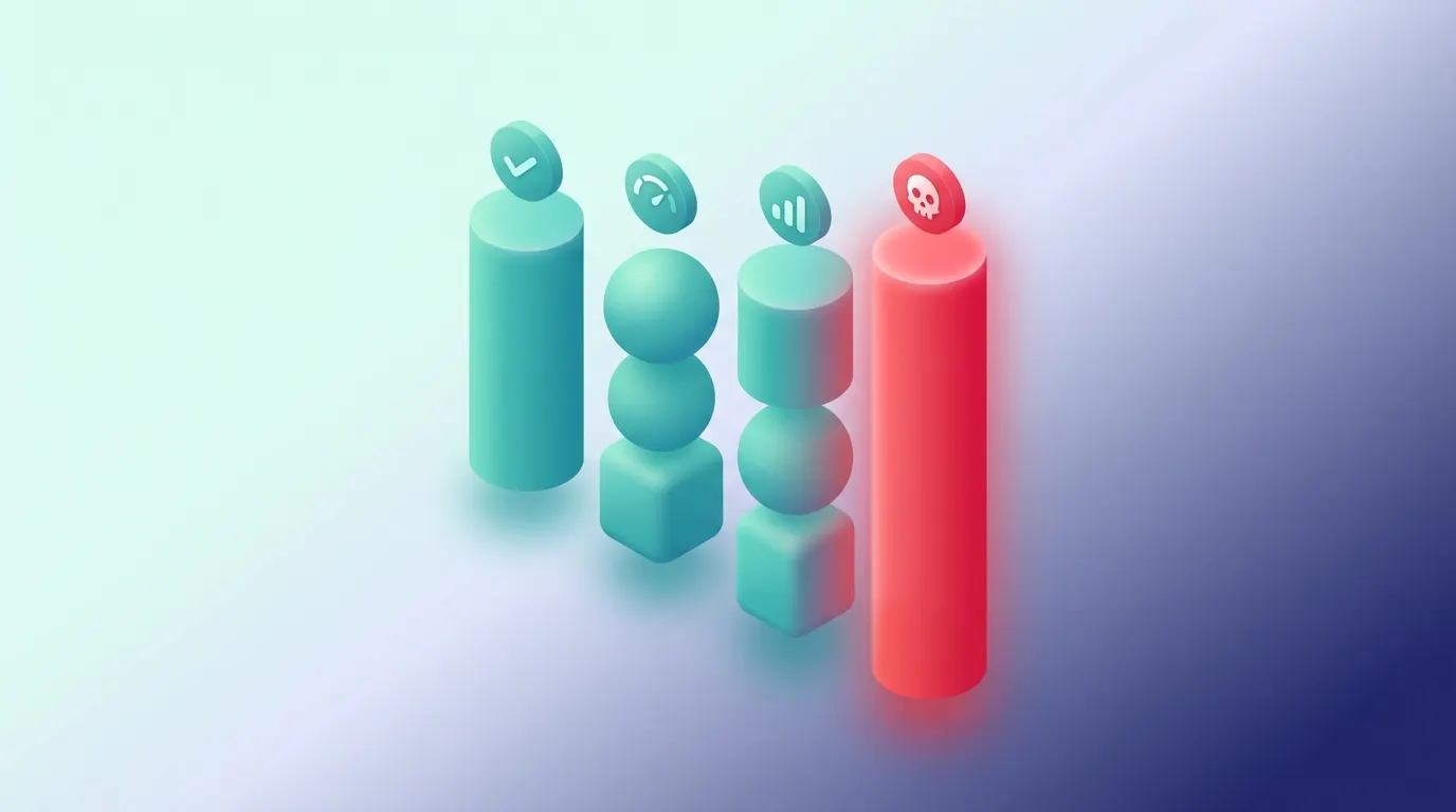 Isometric category board showing blocked words grouped by risk type