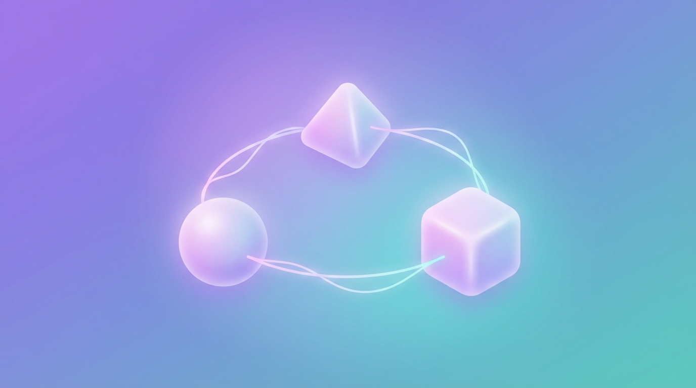 Abstract illustration representing simple automation workflows for YouTube creators