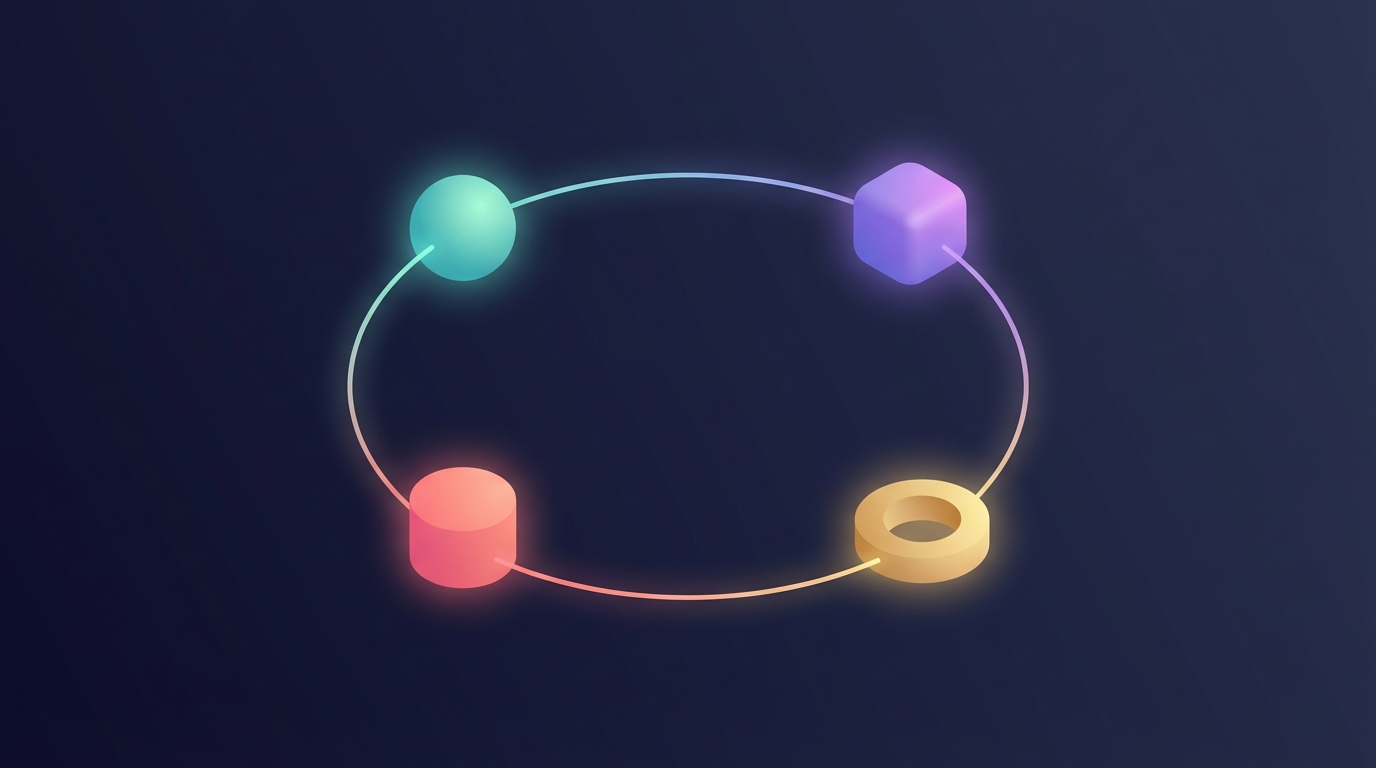 Abstract circular flow representing the daily workflow cycle for agency comment automation