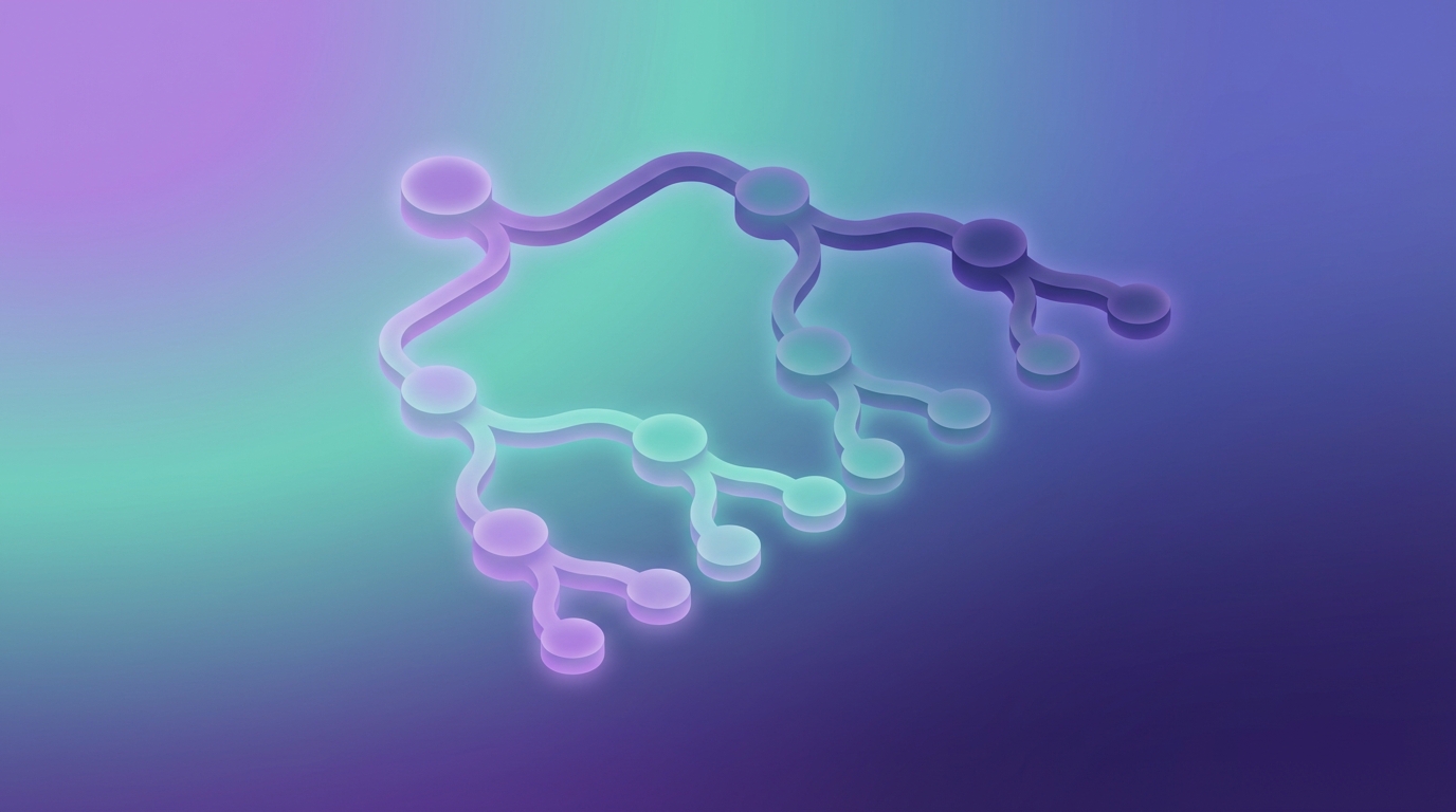 Abstract network of interconnected nodes representing a moderation workflow