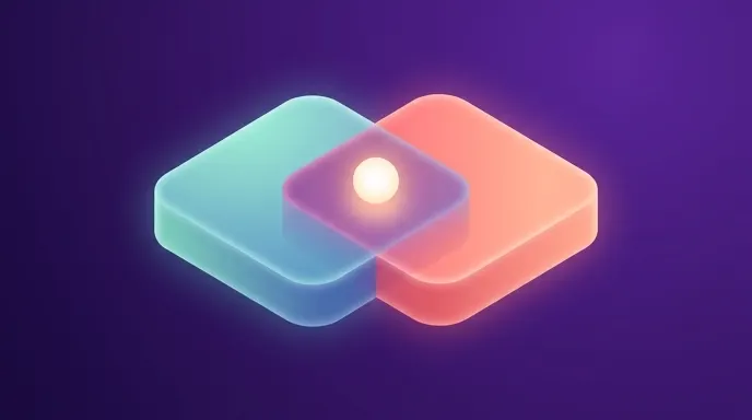 Abstract overlapping geometric shapes representing keyword and regex moderation layers