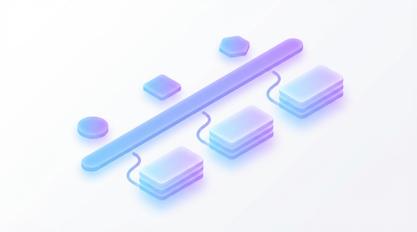 Isometric timeline and comment cards representing date range search on YouTube comments