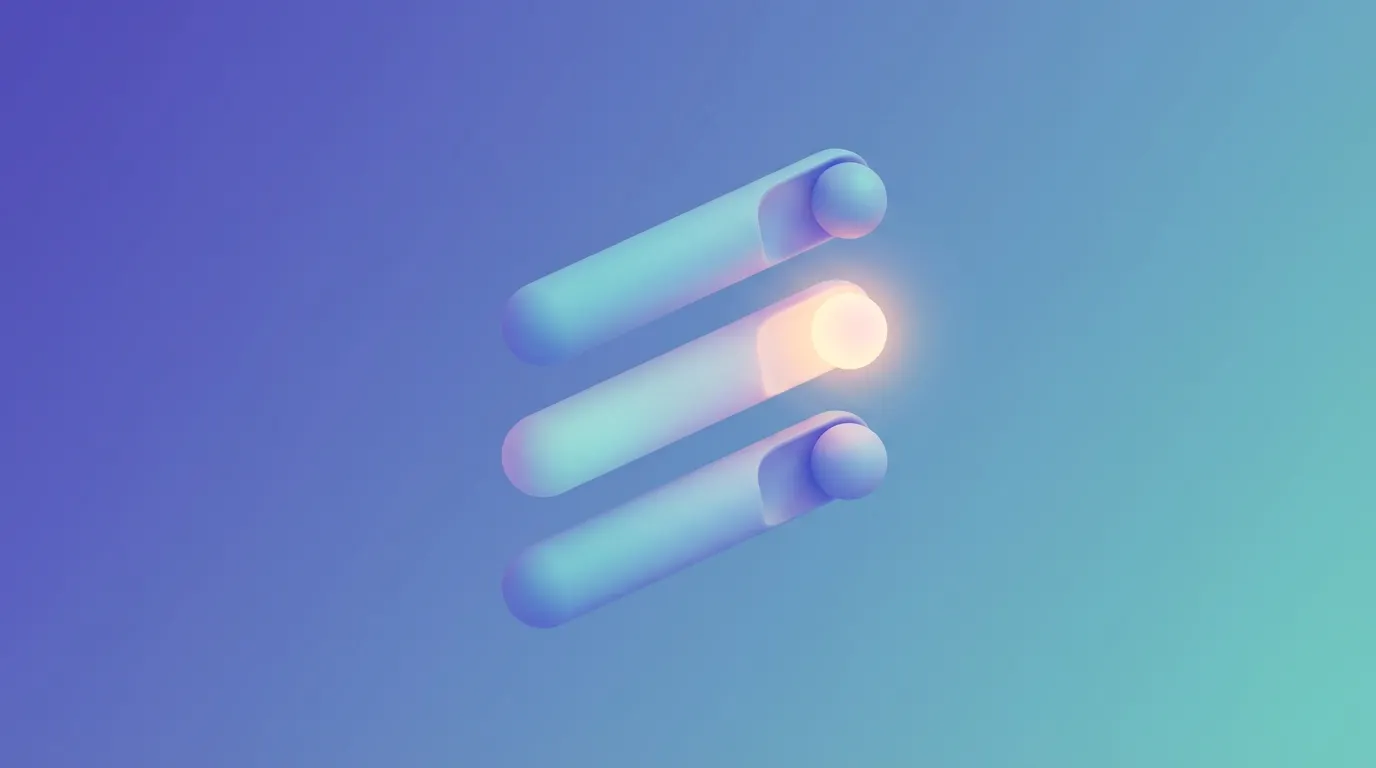 Abstract stacked toggles representing YouTube video comment setting checks