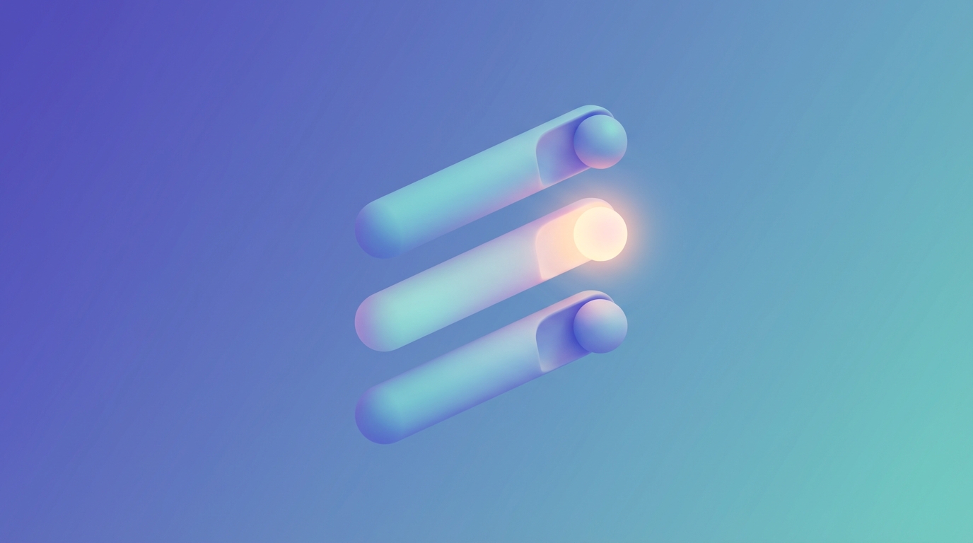 Abstract stacked toggles representing YouTube video comment setting checks