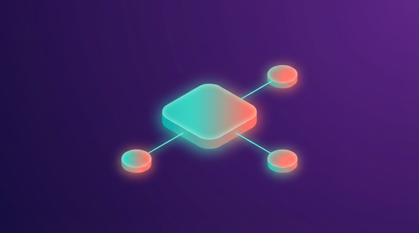 Abstract geometric workflow showing coordinated team moderation for YouTube comments