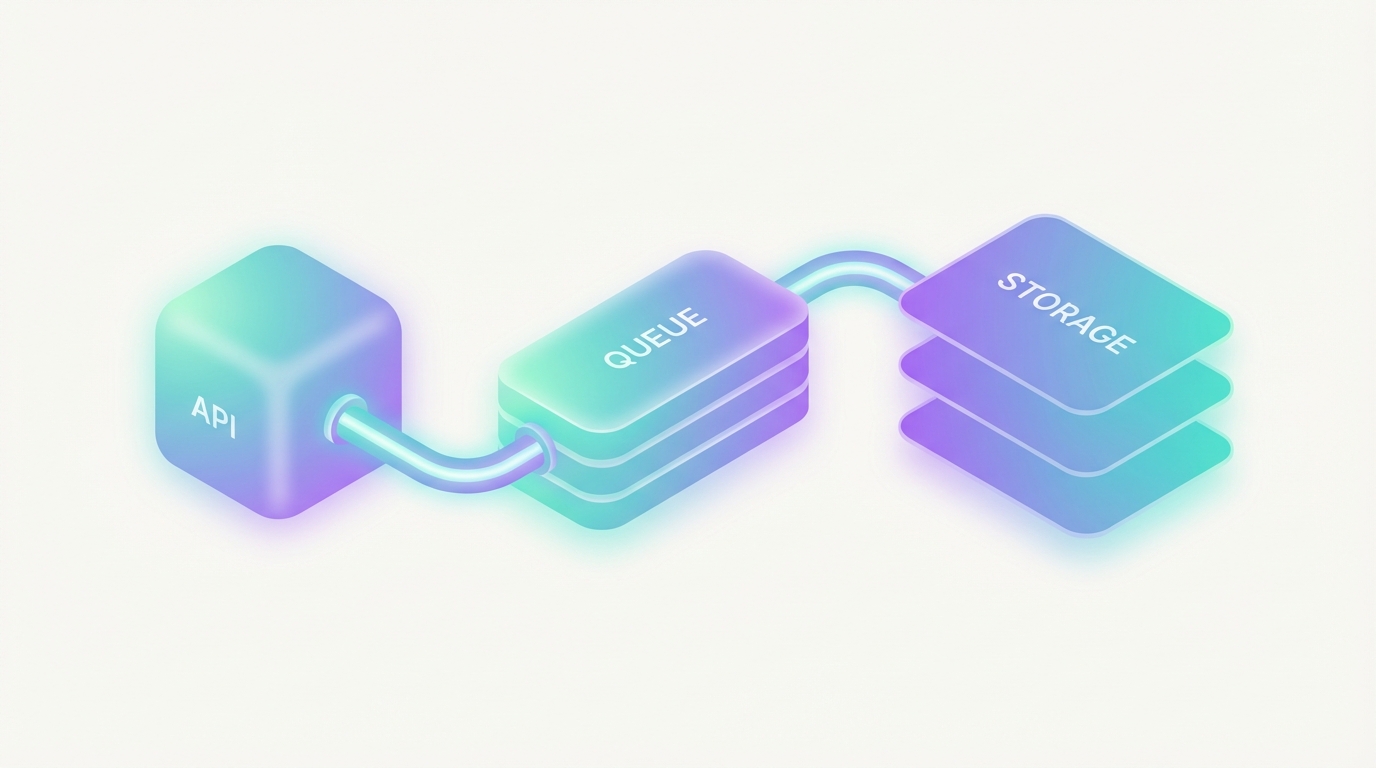 Isometric architecture diagram for commentThreads API retrieval and storage