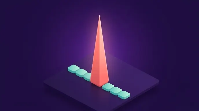 Abstract spike curve representing the comment volume surge on launch day versus normal days