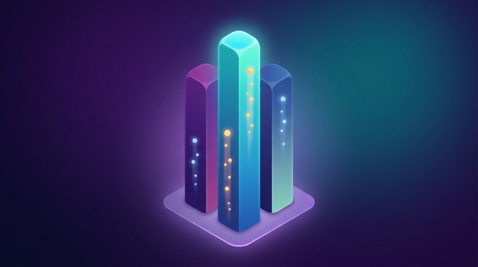 Abstract vertical rectangles representing the high-volume vertical stream of YouTube Shorts comments