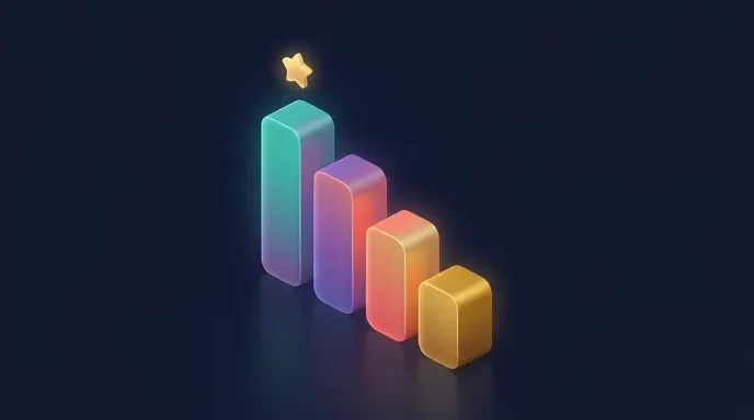 Abstract ranked vertical bars representing the priority order for replying to Shorts comments