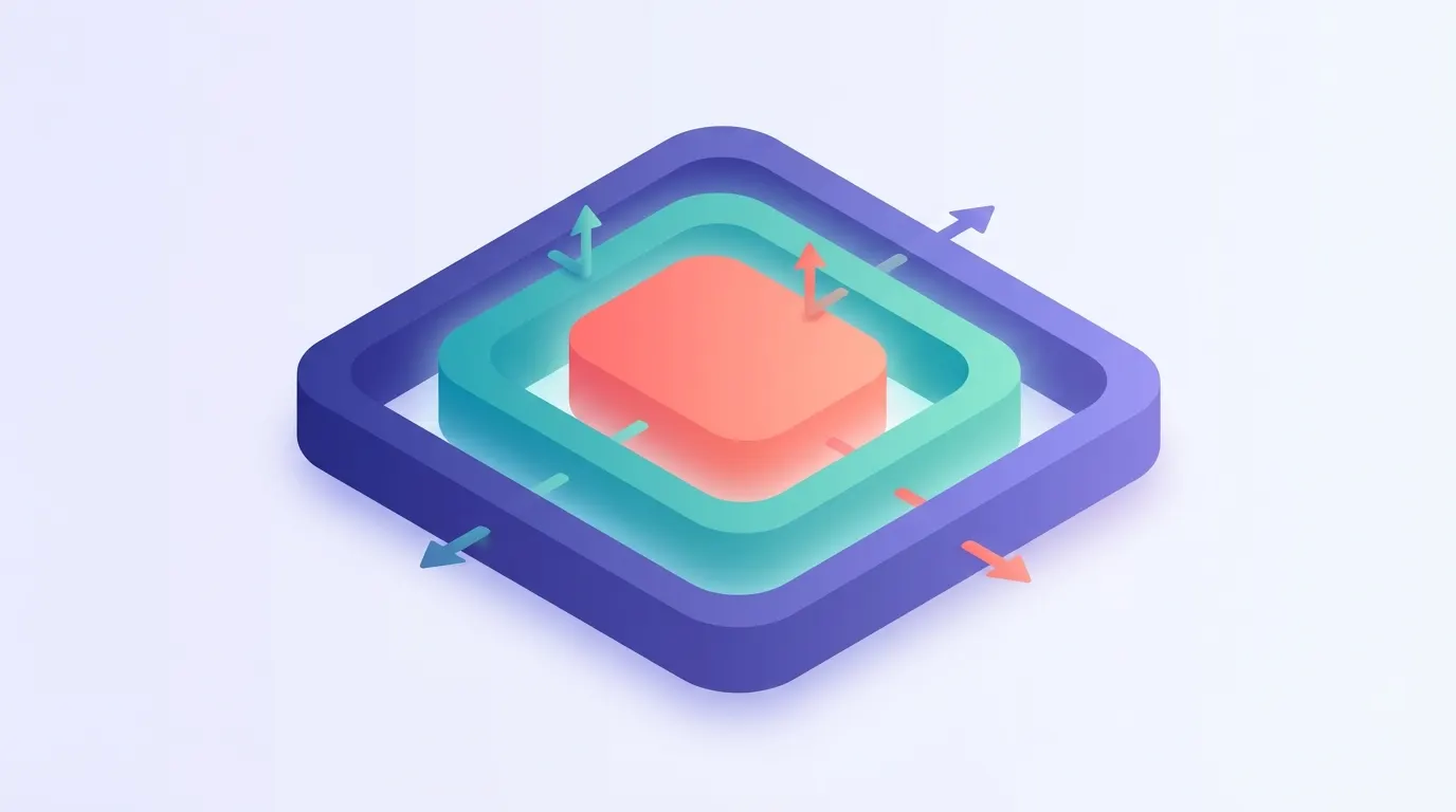 Isometric diagram of three defense layers: YouTube filters, blocked words, and AI classification