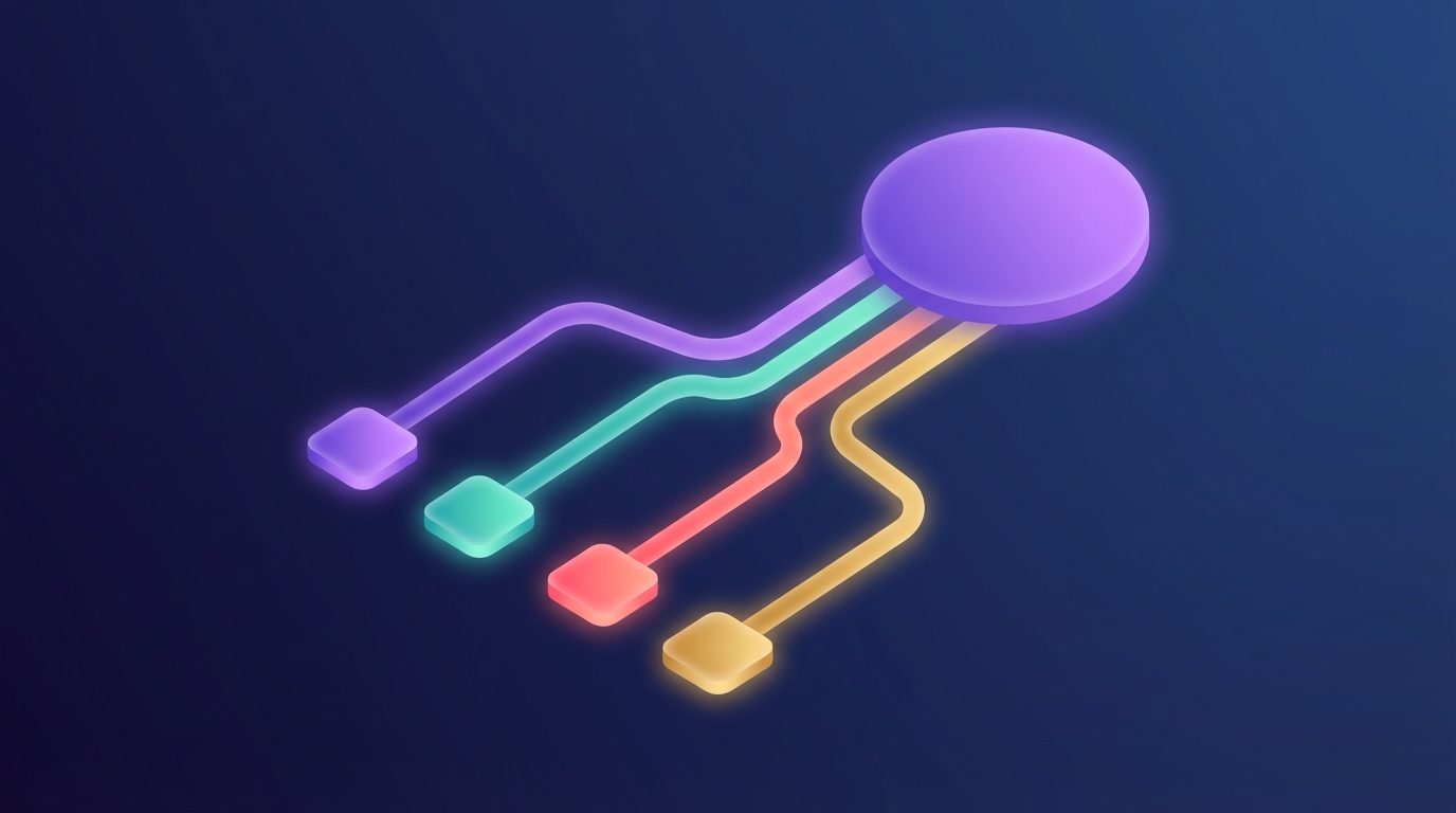 Abstract branching flowchart representing team comment triage priorities